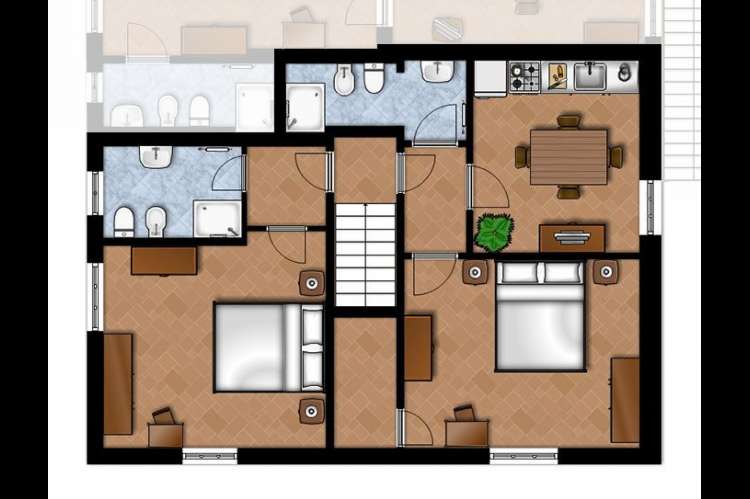 Planskisse La Bella Lavanderina.