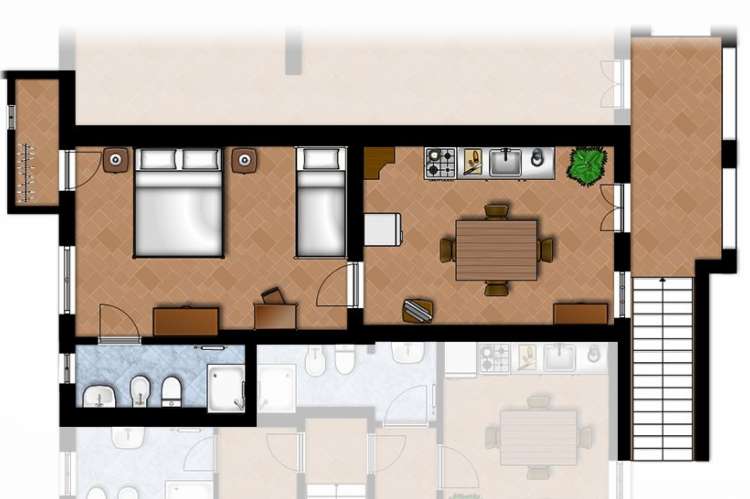 Planskisse Staccia Buratta.