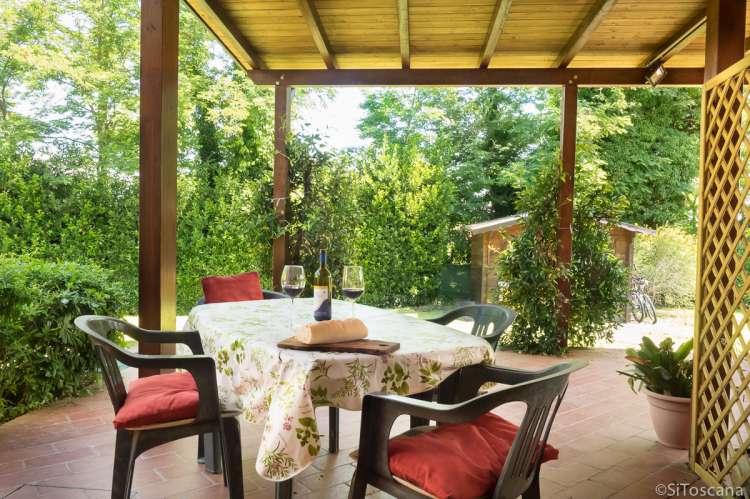 Foto av uteplassen til ferieleiligheten Chianti i Toscana, Italia.