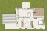 Bildet viser skisse av Villa Pace, 2. etg