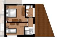 Planskisse Tre Civette, 2. etg.