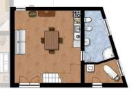 Planskisse Tre Civette, 1. etg.