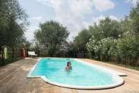 Bildet viser bassenget i Villa Noce i Toscana.