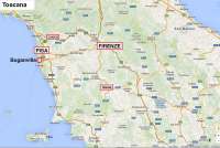 Bildet viser kart med beliggenheten til feriehuset Buganvilla i gangavstand til strand.